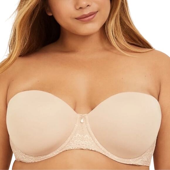 Torrid Nude Microfiber Lightly Lined Multi-Way Convertible Strapless Bra 40D - Picture 1 of 12